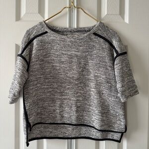 Madewell 1937 Gray and Black Striped Cable Nit Sweater Size XS